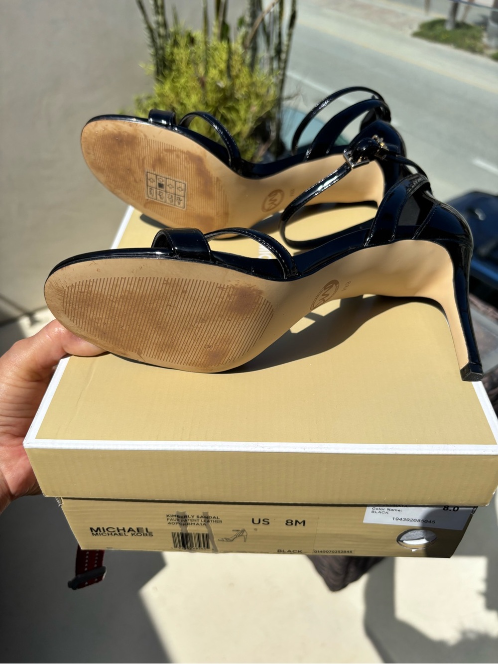 Michael Kors Black Patent Leather Ankle-Strap Heels - Picture 7 of 10